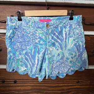 Lilly Pulitzer Buttercup Short Blue Haven Scalloped Hem
